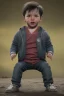 Placeholder: messi toddler, dramatic lighting, hyper-realistic, full body, delorean