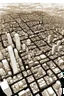 Placeholder: Tokyo city view from very above. manga style, black and white, no pattern