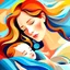 Placeholder: Abstract Mother's Day portrait art Mother and child abstract illustration Maternal love Baby in