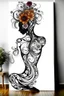 Placeholder: man floral wall art body