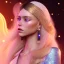 Placeholder: white woman long blond hair blue eyes glitter in a galactic ambiance, delicate colors in the foreground, full of details, smooth, light effect，vaporwave colorful, smooth, extremely sharp detail, finely tuned detail, ultra high definition, 8 k, unreal engine 5, ultra sharp focus