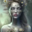 Placeholder: Portrait of beautiful daisy girl, face dept of field,face shinning, plant, metal,lens blur,Unsharp masking,Açıklamalı resimler, feathers,central weight average,Laplacian filt CWA Dryad,Median filter fae, sidhe, ominous, nature, plants, wildflower sparkle,facepaint, dnd character portrait, intricate, oil on canvas, masterpiece, expert, insanely detailed, 4k resolution, retroanime style, cute big circular reflective eyes, cinematic smooth, intricate detail , soft smooth lighting, soft pastel co