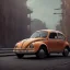 Placeholder: an old volkswagen car ultra realistic,concept, 4k ,on street,8k resolution, high-quality, fine-detail, parked in crowded city winter