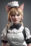 Placeholder: Cat female Maid, 4K, Ray-tracing