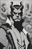 Placeholder: Highly detailed portrait of ‎Hellboy, by Cliff Chiang, inspired by Go Nagai's Devilman