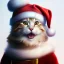 Placeholder: Portrait of cute cat, wearing santa, perfect composition, hyperrealistic, super detailed, 8k, high quality, trending art, trending on artstation, sharp focus, studio photo, intricate details, highly detailed, by greg rutkowski