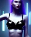 Placeholder: Black bra, cyberpunk,