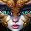 Placeholder: "Insanely detailed photograph of an elaborate beautiful cat goddess intricate glowing skin eyes intricate face hair lashes fur dress hyperdetailed painting by Anna Dittmann Huang Guangjian and Dan Witz CGSociety ZBrush Central fantasy art album cover art 4K 64 megapixels 8K resolution HDR Greek shiny space colours jewelry celestial hair eyes light"