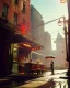 Placeholder: Scene, realistic image, Edward Hopper style, retro futuristic, concept art, smooth, unreal engine 5, god lights, ray tracing, RTX, lumen lighting, ultra detail, volumetric lighting, 3d.