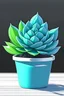 Placeholder: succulent side profile synthwave vector