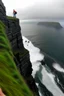 Placeholder: from first person view, we are climbing on the steep bluffs of ireland. below us is the powerful ocean, inspiring fear and chaos. The ocean swirls and churns into a great hole in the ocean, at the base of the cliff. Around us are steep cliffs, and above us is more steep cliffs, waiting to be climbed!