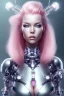 Placeholder: cyborg, pink hair, sexy, perfekt, real, dream