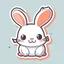 Placeholder: cute rabbit sticker template