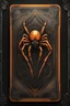 Placeholder: sacred geometry framed playing card, black and orange spider gremlin with shadows boss card in the style of Giger and fallout 4 ,,bokeh like f/0.8, tilt-shift lens 8k, high detail, smooth render, down-light, unreal engine