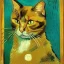 Placeholder: Portrait of a cat by Van Gogh