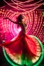 Placeholder: a beautiful spanish dancer dancing in luxury night club with dynamic lights