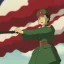 Placeholder: War propaganda of a patriotic soldier wearing green w red lights