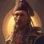 Placeholder: Pirate, cinematic, 8k, resolution concept art portrait by Greg Rutkowski, Artgerm, WLOP, Alphonse Mucha dynamic lighting hyperdetailed intricately detailed, octane render,unreal engine, centered.