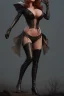 Placeholder: Raquel Welch as evil queen in black leather, leather, busty, cleavage, angry, stern look. character design by cory loftis, fenghua zhong, ryohei hase, ismail inceoglu and ruan jia. unreal engine 5, artistic lighting, highly detailed, photorealistic, fantasy