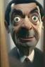 Placeholder: mr bean as jack in "shining", trending art, 8k, depth of field, volumetric fog