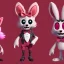 Placeholder: They have a red bow tie, much like Mangle and Bonnie, and long, sharp pink nails. Unlike Foxy's other known counterparts (excluding the Nightmare counterparts), Funtime Foxy has five fingers. They have three black buttons on each of their shins.