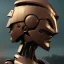 Placeholder: Robot cute profile head portrait, warrior costume, village, meditation, 8k quality