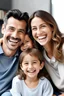 Placeholder: une famille joyeuse et souriante
