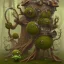 Placeholder: mushroom swamp monster, high detailed, steampunk