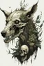 Placeholder: cannabalistic wendigo with a wolf skull