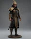 Placeholder: tabletop role-playing miniature of a bronze-age soldier wearing black minoan-gigeresque-3d-fractal-style clothes. full body. concept art in the style of lord of the rings. hyperrealism 4K ultra HD unreal engine 5 photorealism.