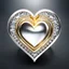 Placeholder: a clony of golden and silver around diamond heart sighn rotating