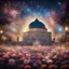 Placeholder: dome of the rock full heaven flowers lights