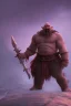 Placeholder: Full body photography of ethereal ANGRY ORC , Fire theme art, Dark moody night atmosphere, by Michelangelo, 8K, high body details, anatomically perfect body, oak tree roots, purple, red, armed with guns ,