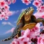 Placeholder: Turtle and Mount Fuji and cherry blossoms