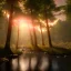 Placeholder: forest river stars sunset