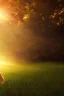 Placeholder:  Jesus standing in the grass, A beautiful landscape at dawn ,golden and white color , art, absctract, volumetric light, high detail, perfect