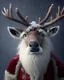 Placeholder: santa claus's reindeer looks like a human