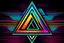 Placeholder: design a triangular 90-80s retro music logo for my YouTube channel