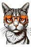 Placeholder: CAT wearing sunglasses, Style: , Mood: Groovy, T-shirt design graphic, vector, contour, white background 4k.