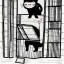 Placeholder: communist kitty reading Wittgenstein's Tractatus Logico Philosophicus in brutalist style