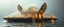 Placeholder: benign transparent superwood alien mega scifi pyramid katamaran ark boat with superwood draw bridge and wing doors