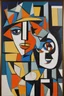 Placeholder: A rectangular Cubist Picasso style painting