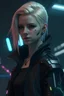Placeholder: Blonde with mid in cyberpunk style