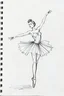 Placeholder: Female ballet dancer sketchbook