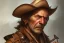 Placeholder: old RUGED cowboy face mountain