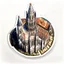 Placeholder: aerial view digital drawing of a medieval cathedral as a sticker