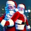 Placeholder:  octane render, 8k, high detail, Santa , portrait, jolly, happy, laughing