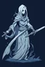 Placeholder: female ghost wielding a sword