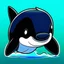 Placeholder: A cute orca, killer whale, avatar