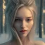 Placeholder: Woman, ice, blue, forest, snow, beautiful, mountain, masterpiece, expert, 8K, hyperrealism, sharp focus, cinematic lighting